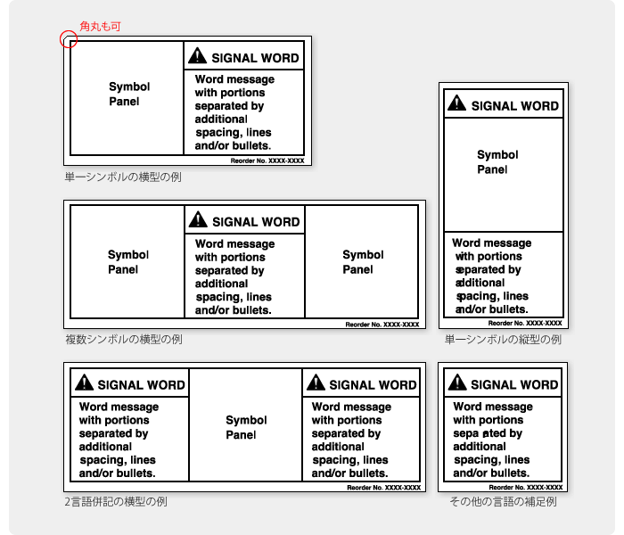 警告ラベルフォーマット