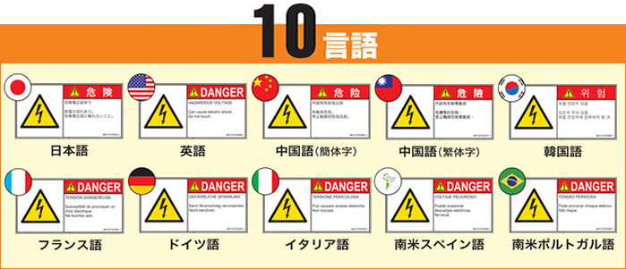 言語ラインナップ