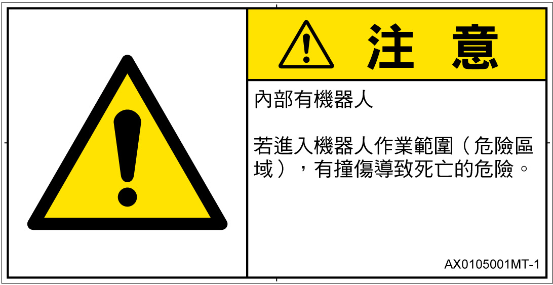 AX0105001　一般的な警告