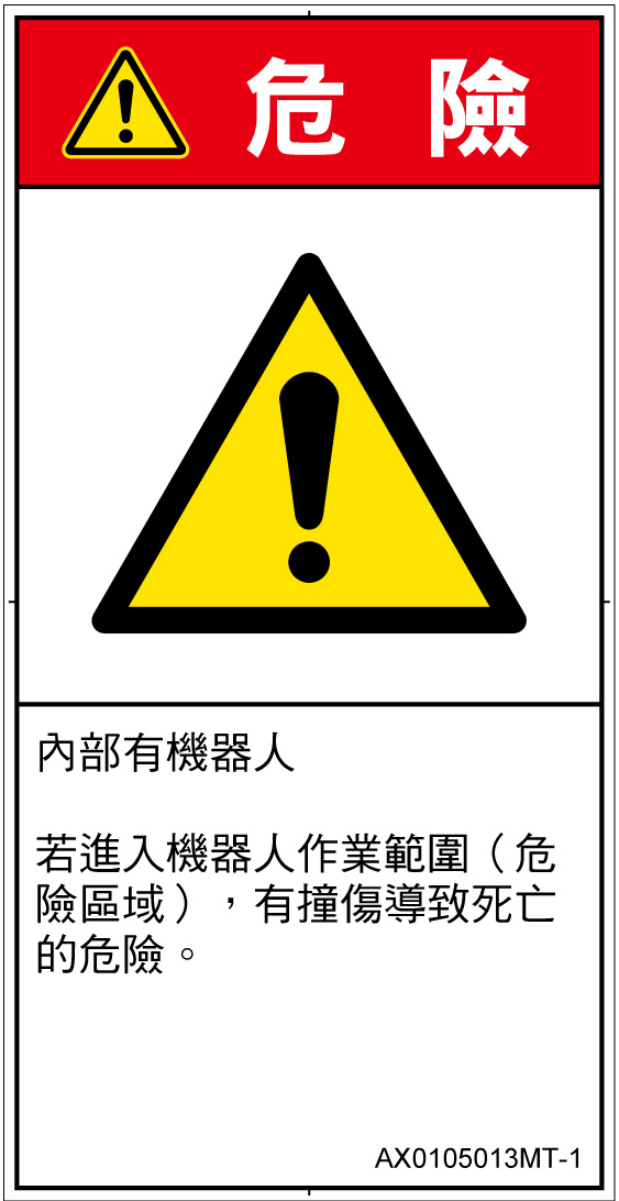 AX0105013　一般的な警告