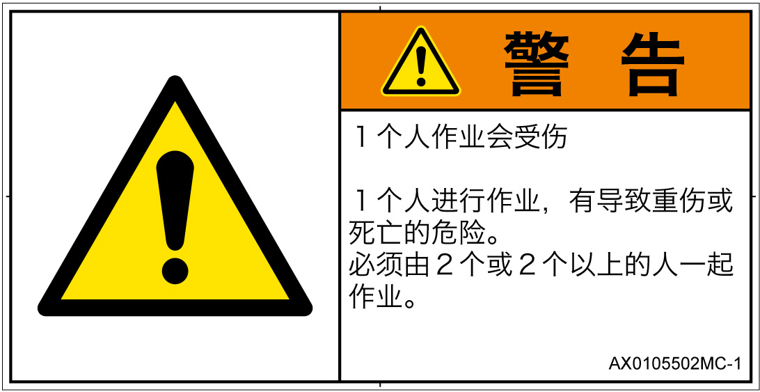 AX0105502　一般的な警告