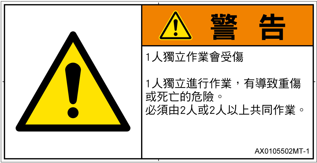 AX0105502　一般的な警告