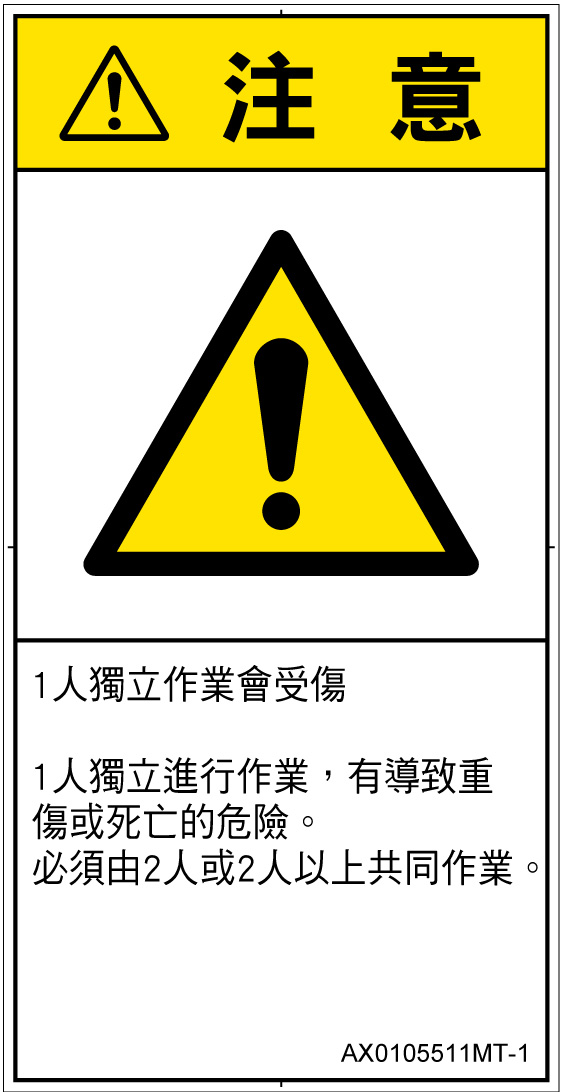 AX0105511　一般的な警告