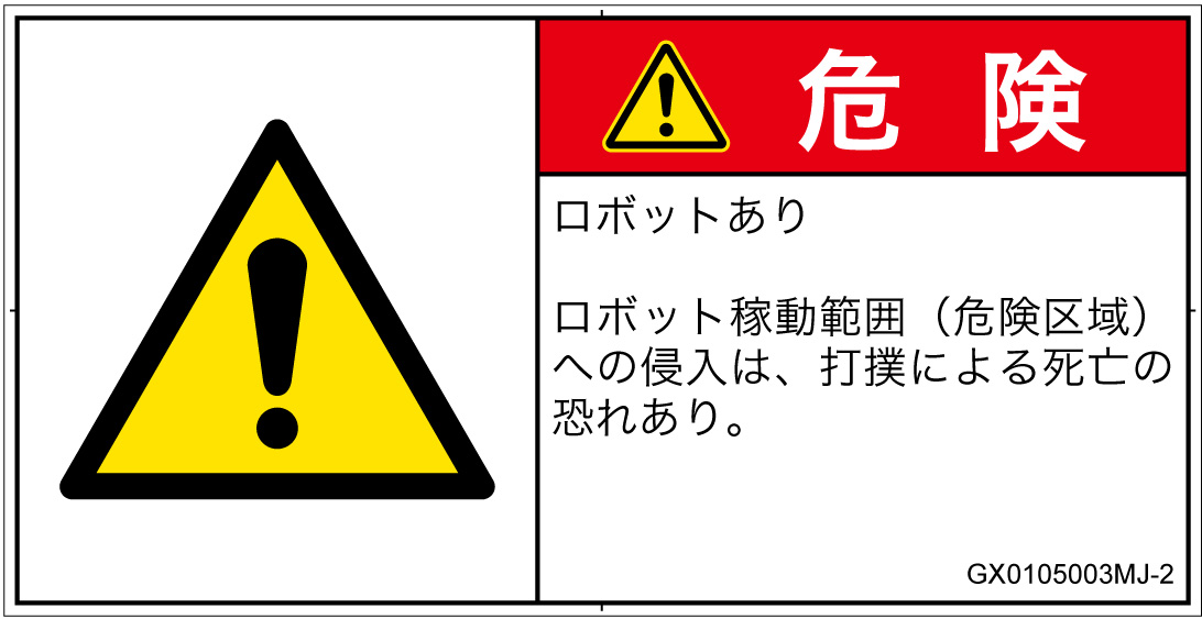 GX0105003　一般的な警告