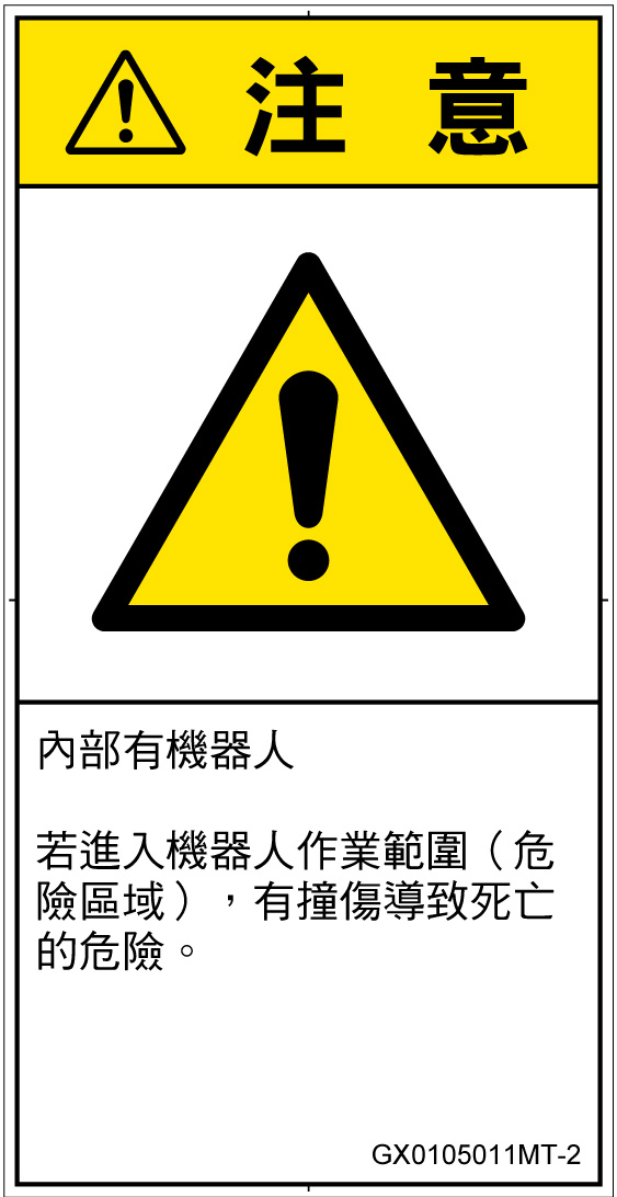 GX0105011　一般的な警告