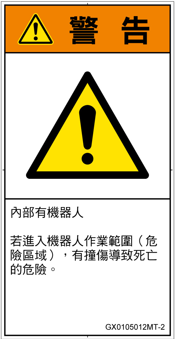 GX0105012　一般的な警告