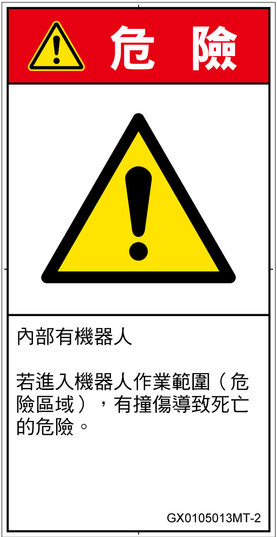 GX0105013　一般的な警告