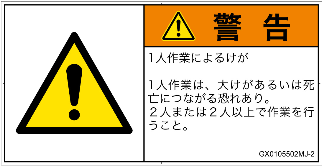 GX0105502　一般的な警告