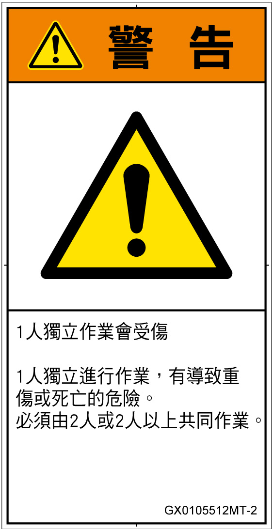 GX0105512　一般的な警告