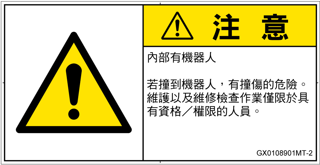 GX0108901　一般的な警告