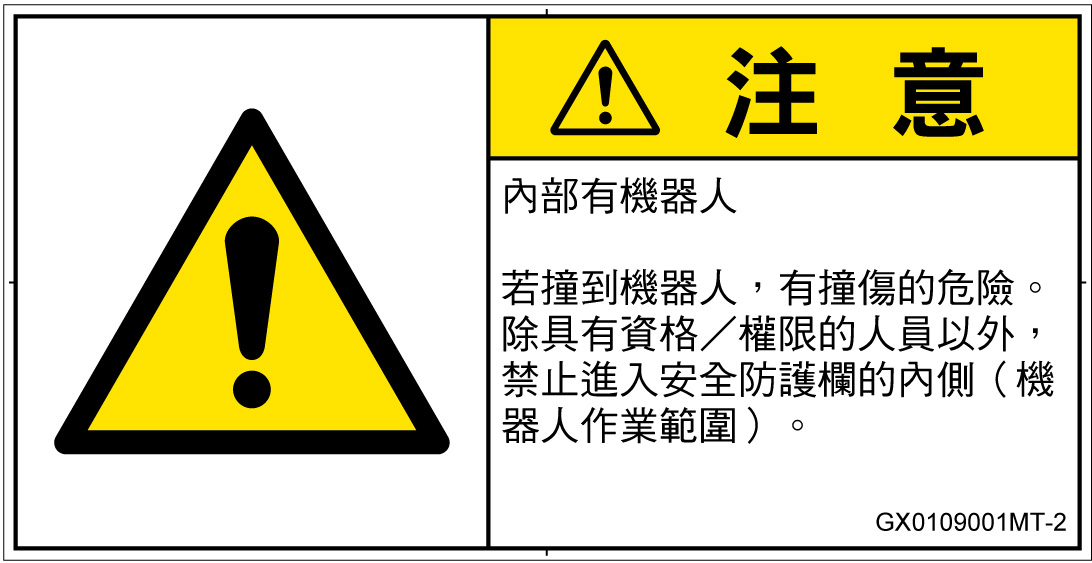 GX0109001　一般的な警告