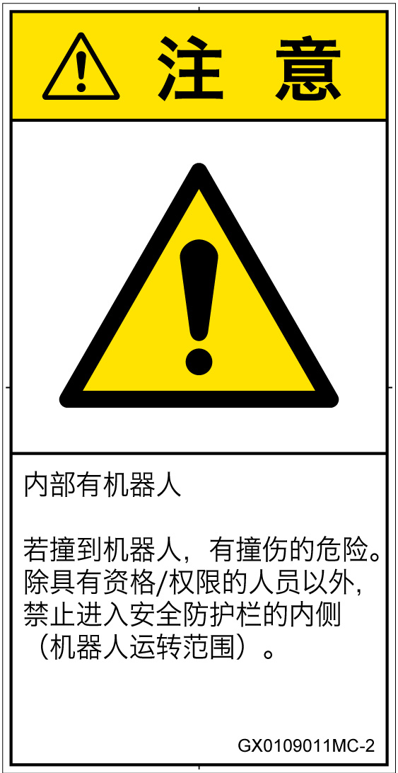 GX0109011　一般的な警告