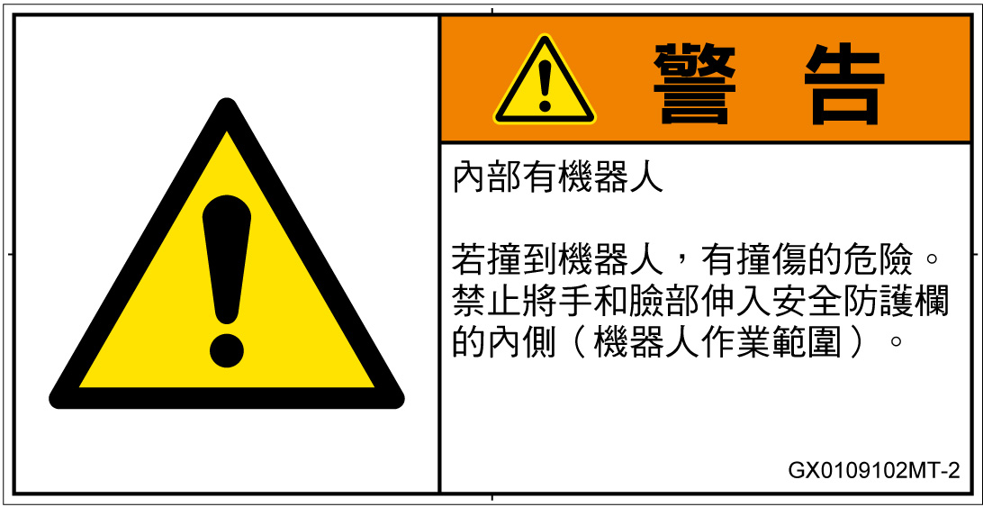 GX0109102　一般的な警告