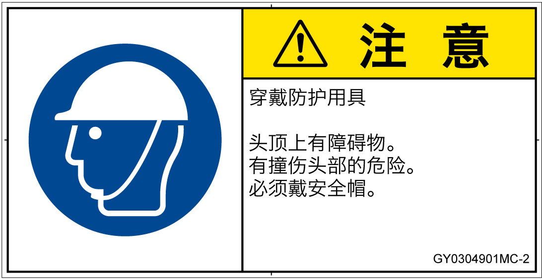 GY0304901　頭部の保護具を着用