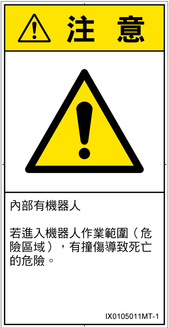 IX0105011　一般的な警告