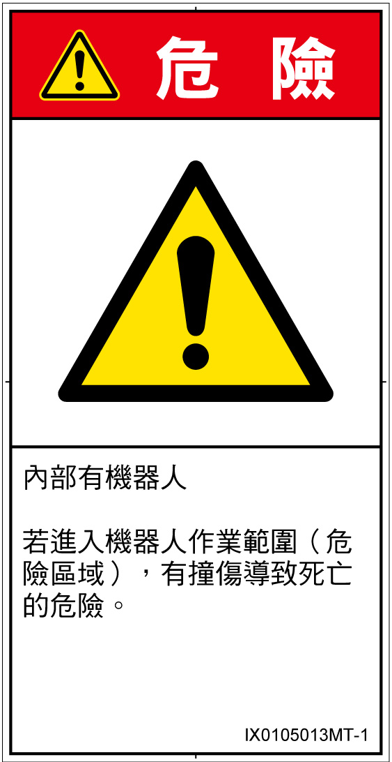 IX0105013　一般的な警告