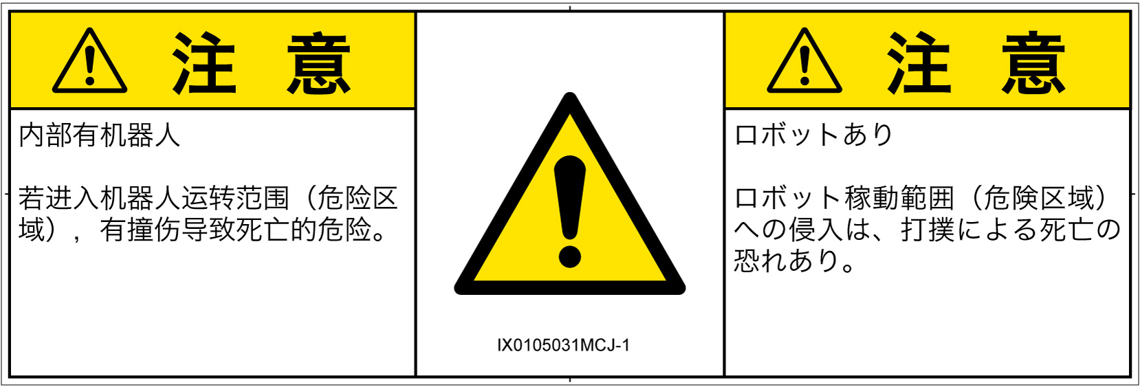 IX0105031　一般的な警告