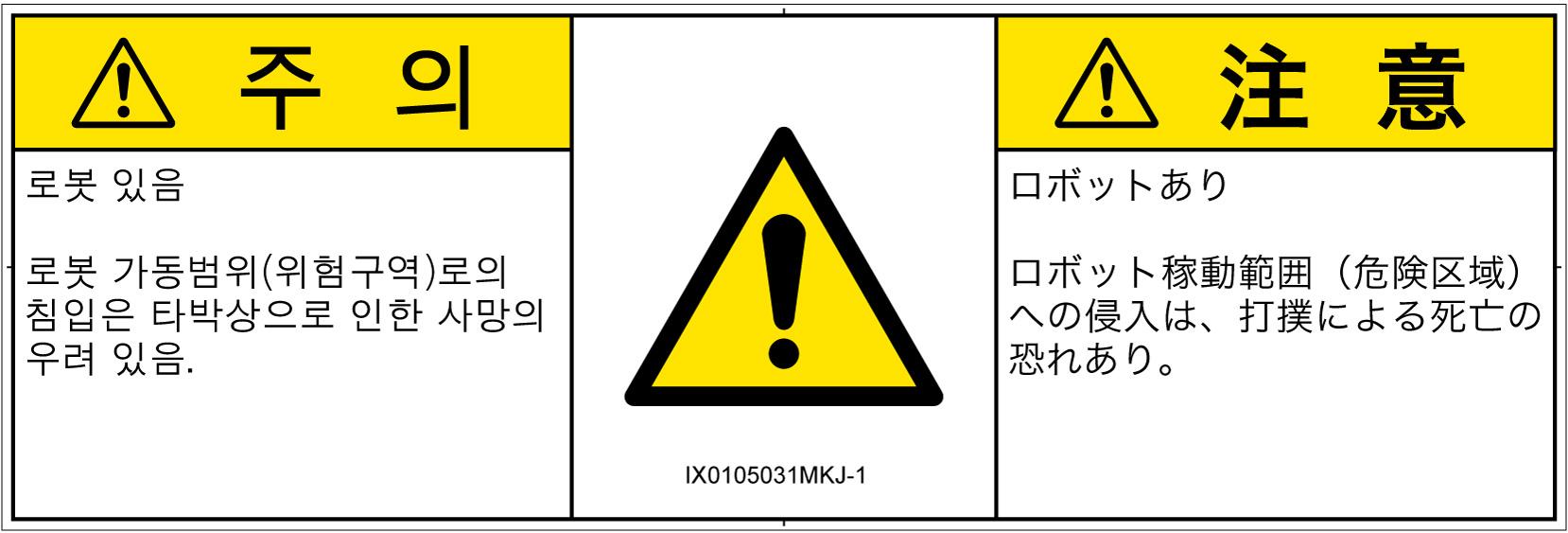 IX0105031　一般的な警告