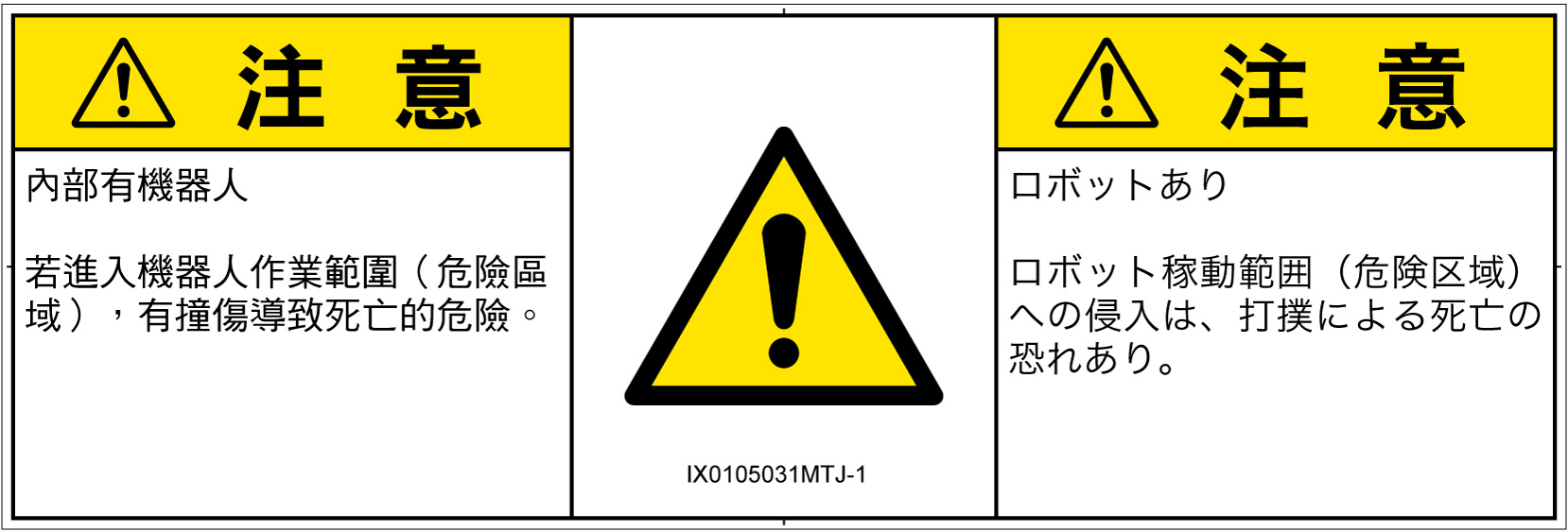 IX0105031　一般的な警告