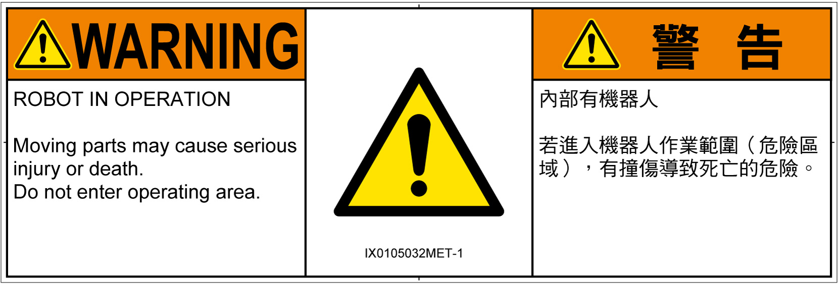 IX0105032　一般的な警告