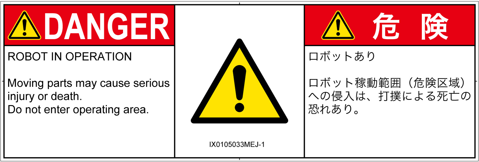 IX0105033　一般的な警告