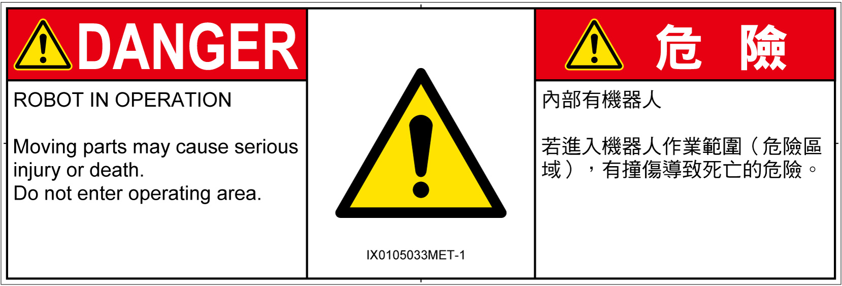 IX0105033　一般的な警告
