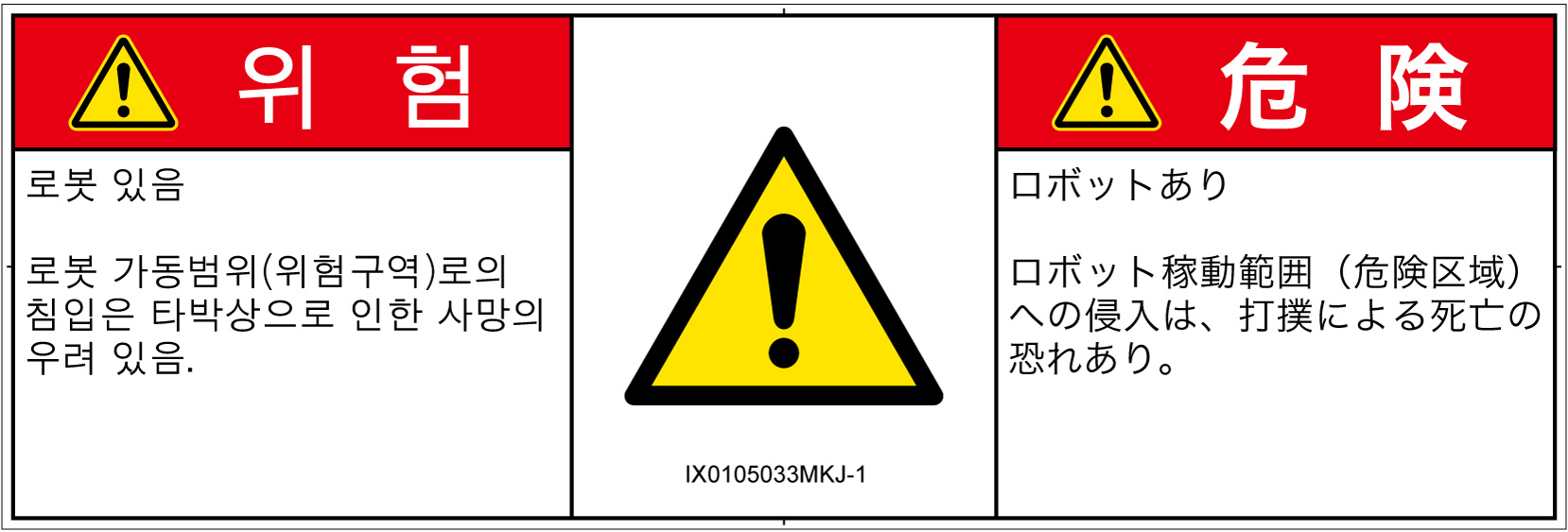 IX0105033　一般的な警告