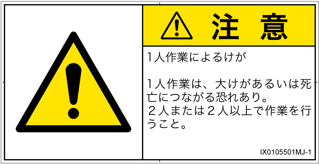 IX0105501　一般的な警告