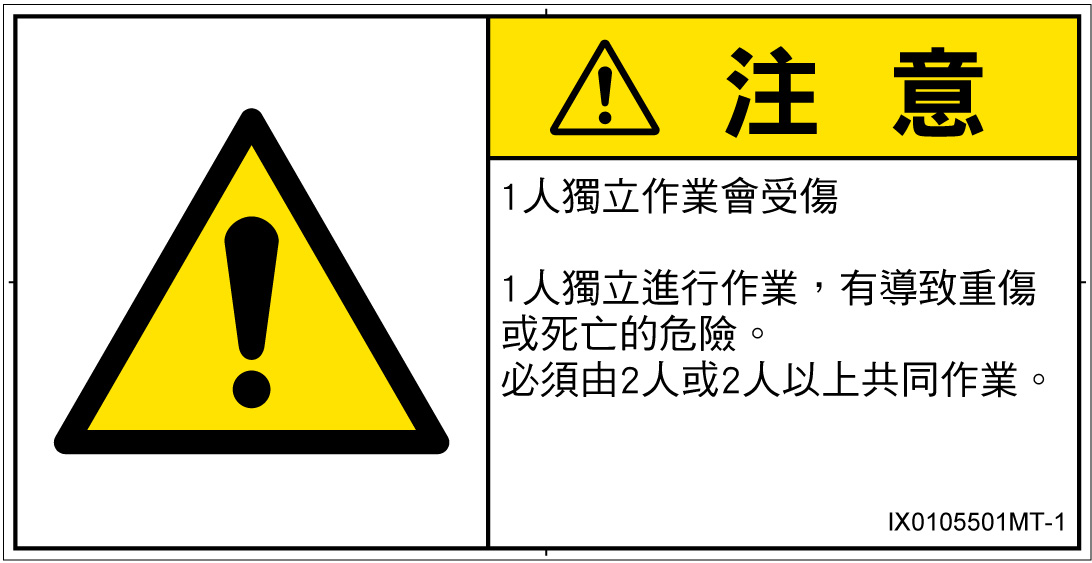 IX0105501　一般的な警告