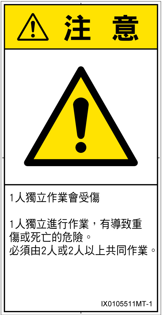 IX0105511　一般的な警告