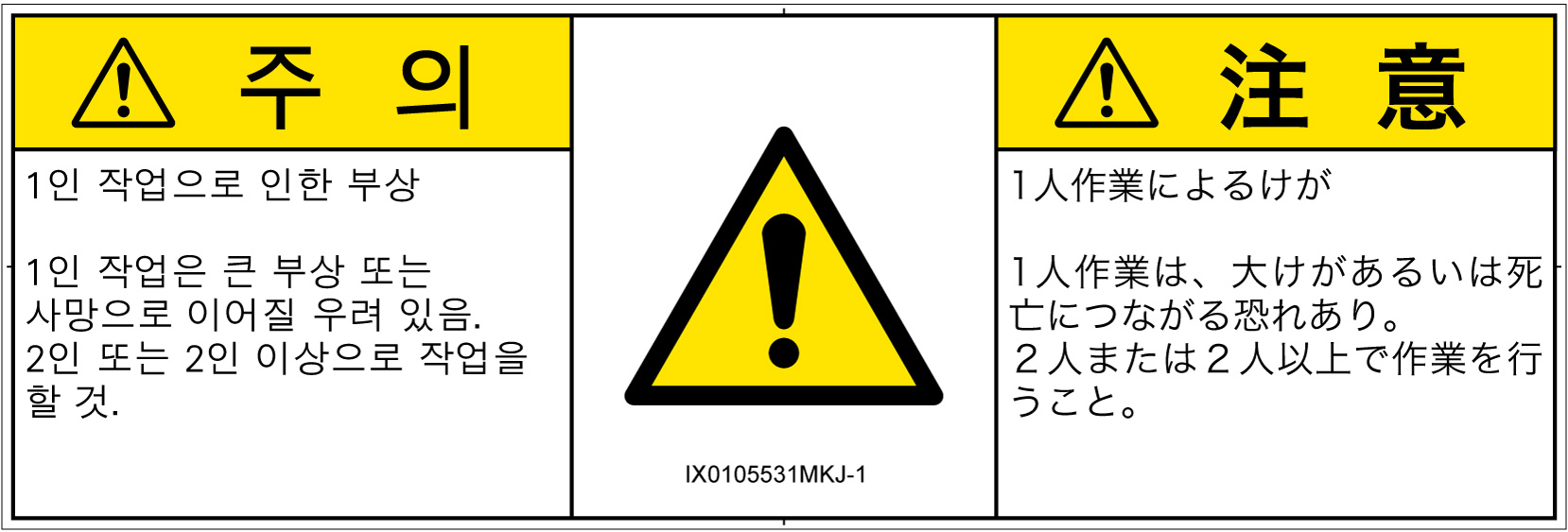 IX0105531　一般的な警告