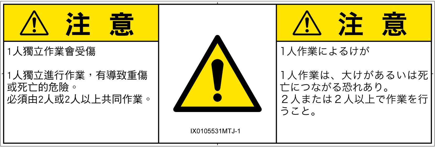 IX0105531　一般的な警告