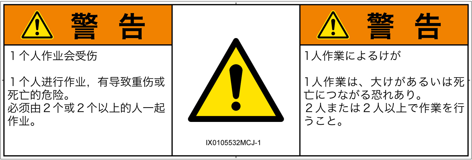 IX0105532　一般的な警告