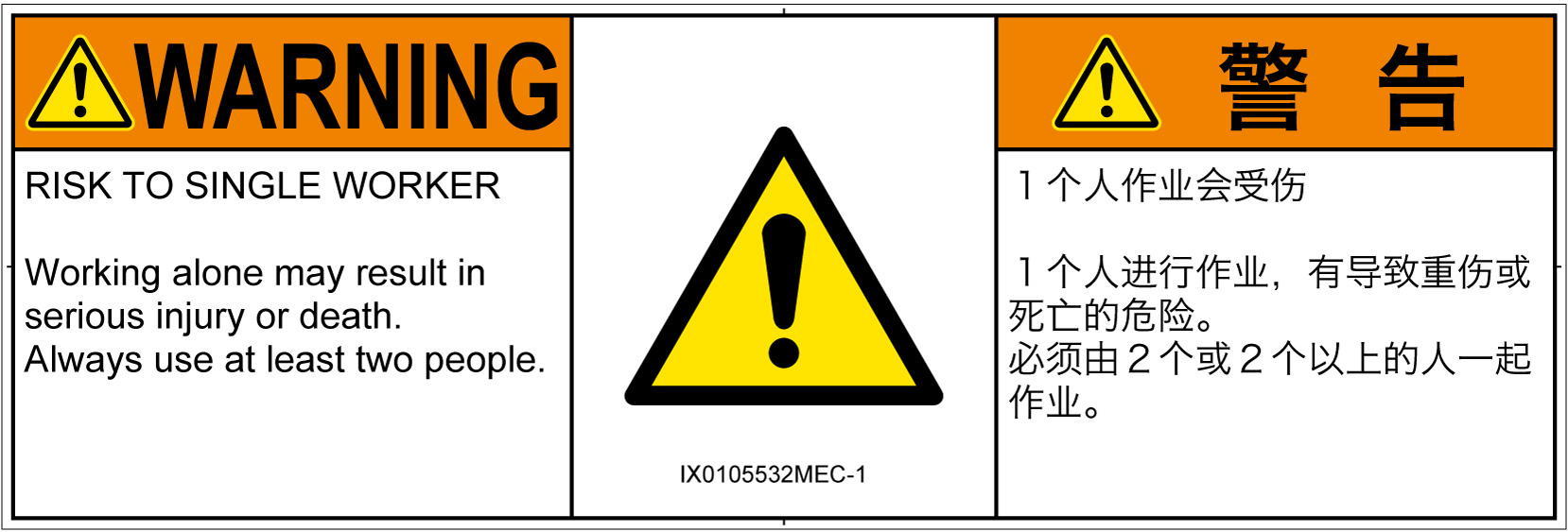 IX0105532　一般的な警告