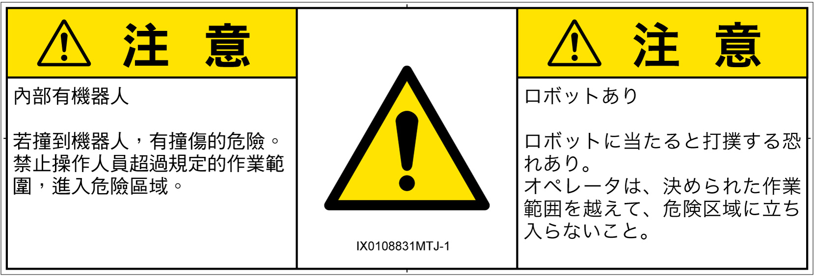 IX0108831　一般的な警告