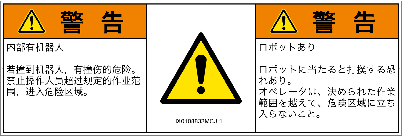 IX0108832　一般的な警告