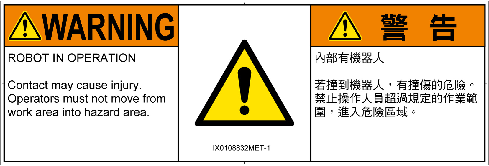 IX0108832　一般的な警告