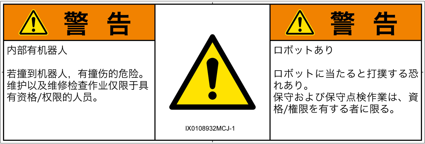 IX0108932　一般的な警告