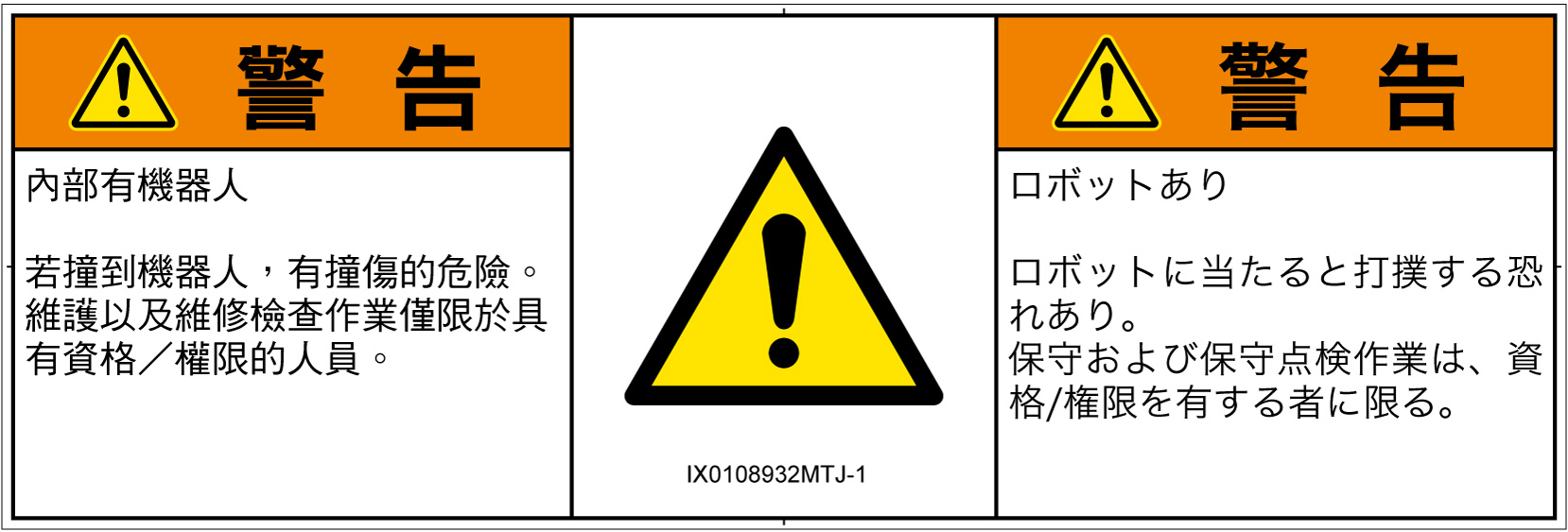 IX0108932　一般的な警告