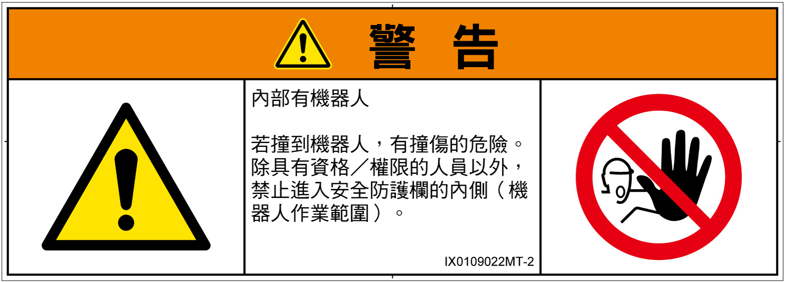 IX0109022　一般的な警告
