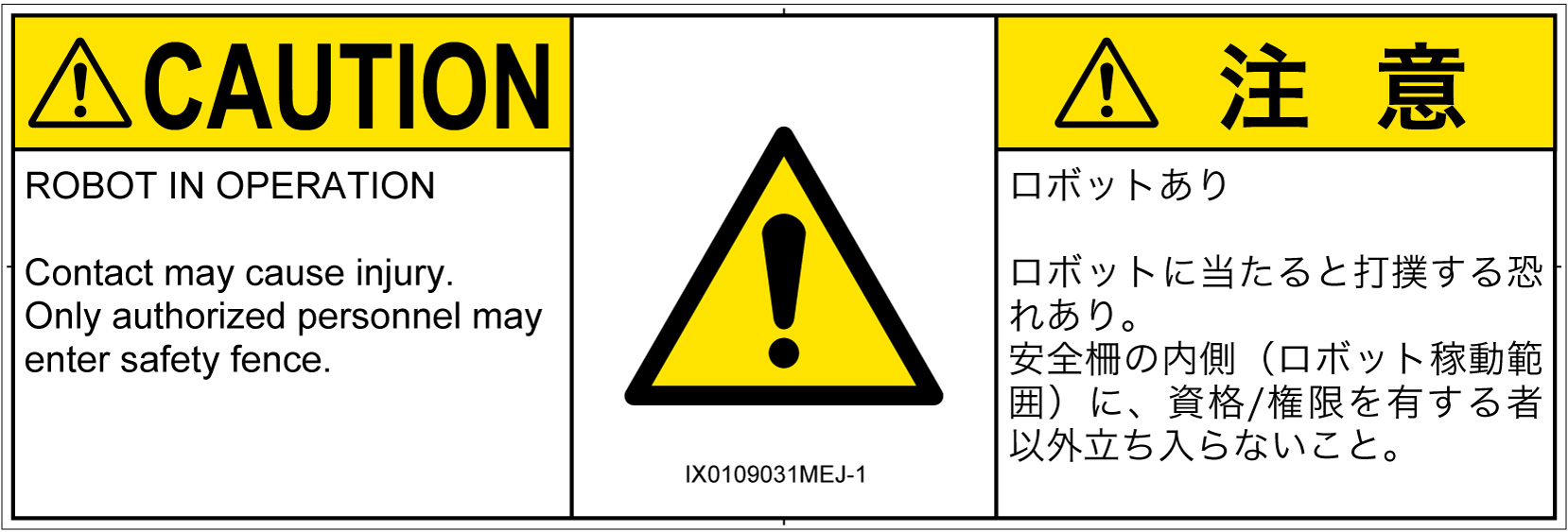 IX0109031　一般的な警告