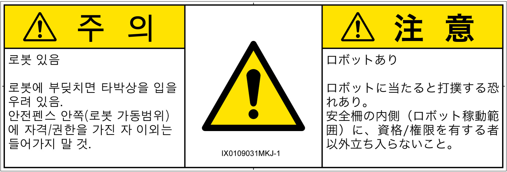 IX0109031　一般的な警告