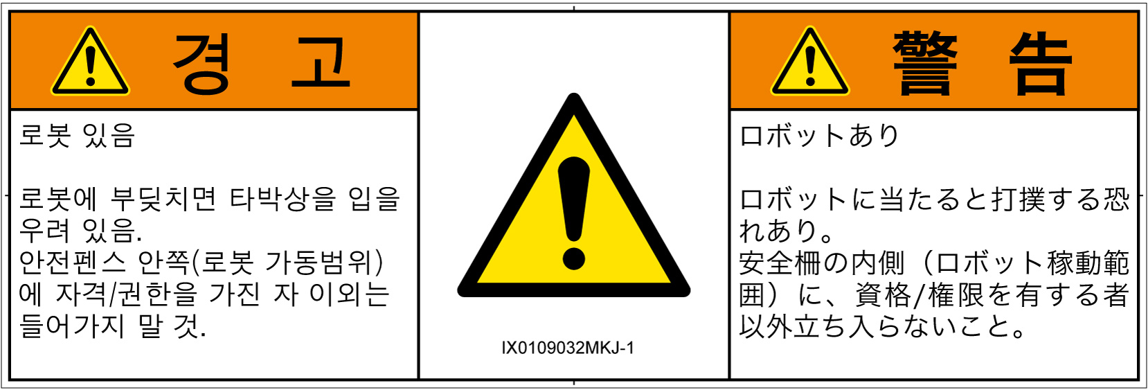 IX0109032　一般的な警告