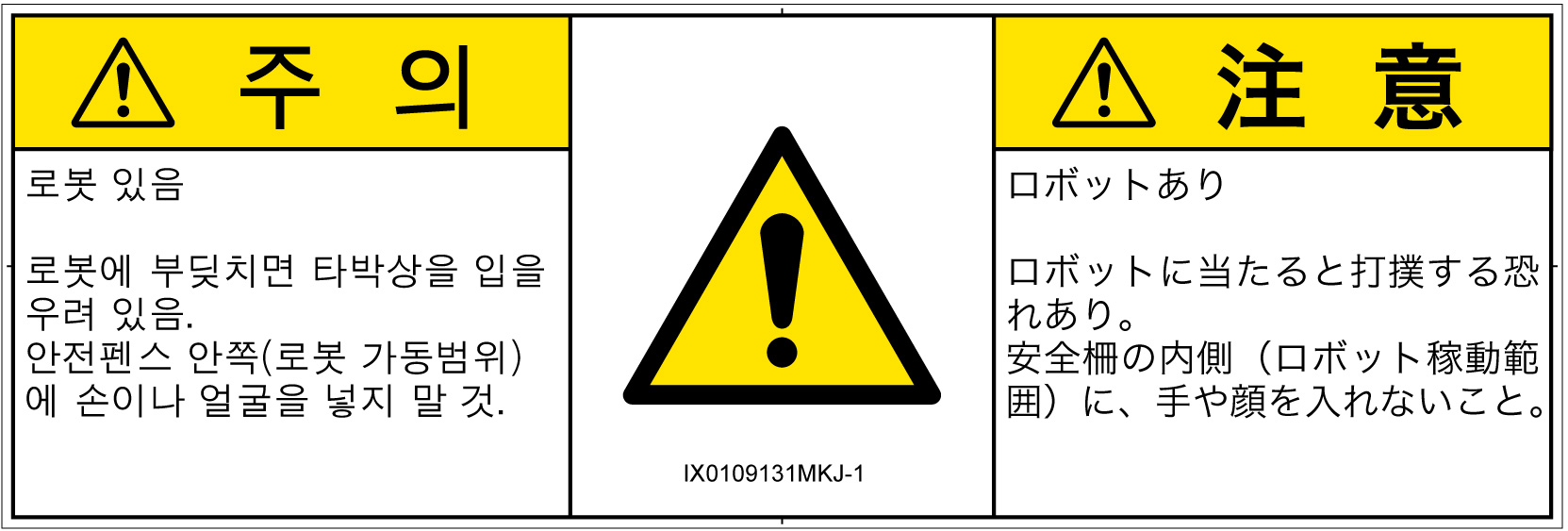 IX0109131　一般的な警告