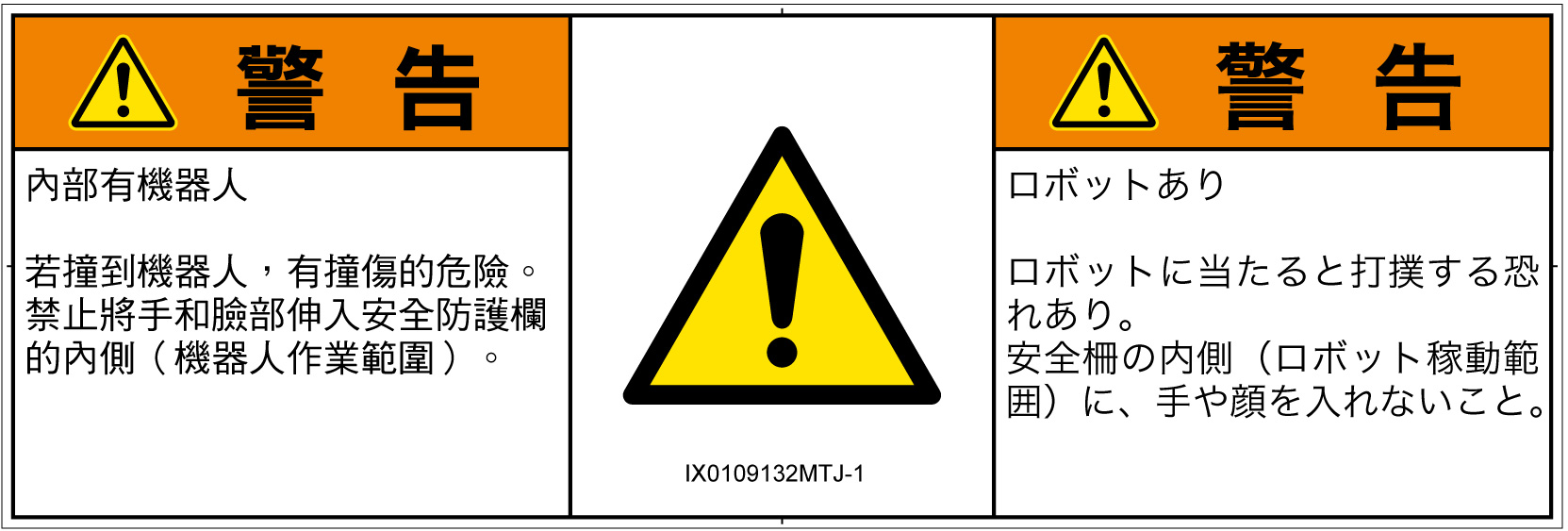 IX0109132　一般的な警告