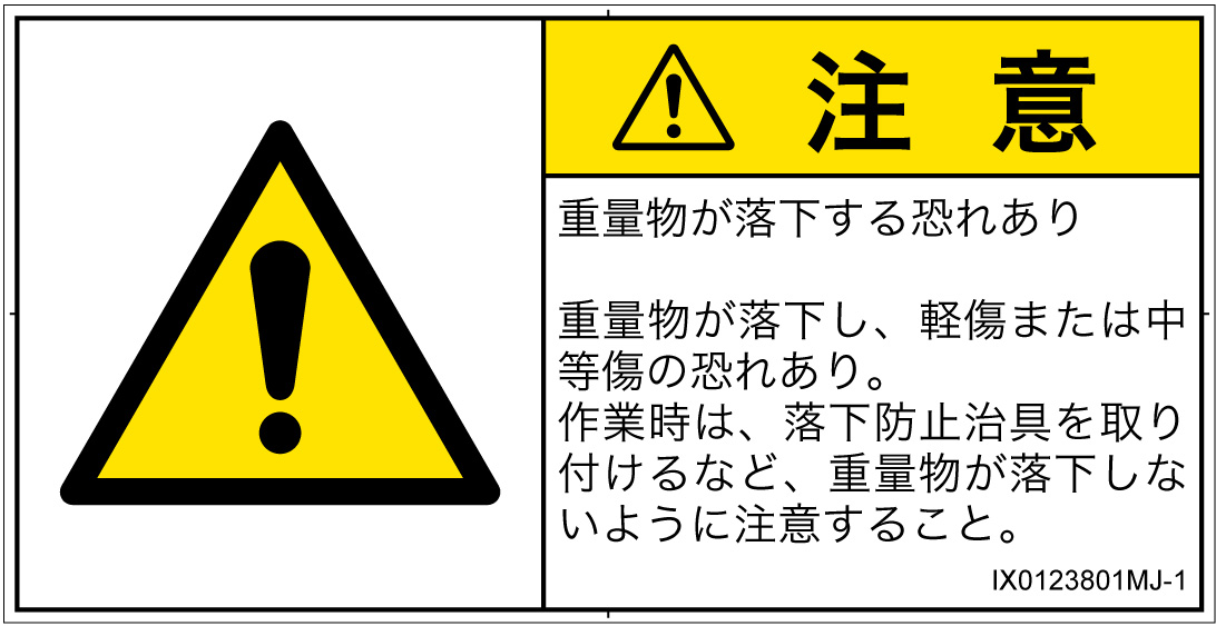 IX0123801　一般的な警告