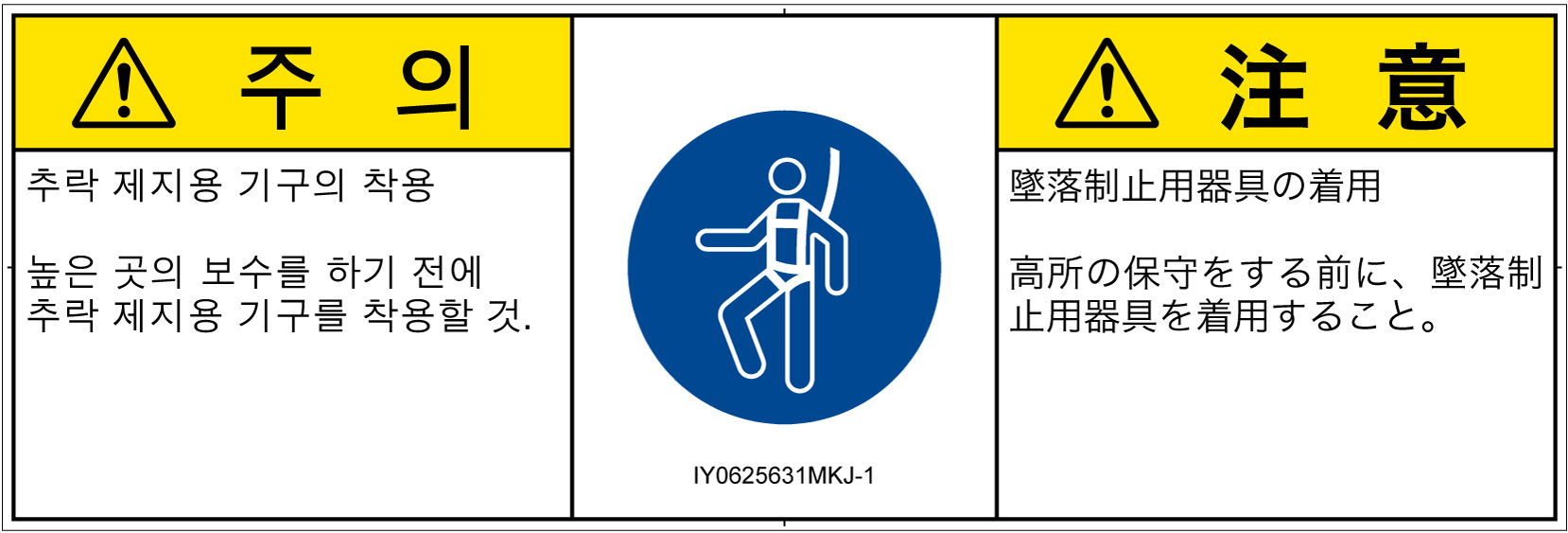 IY0625631　墜落制止用器具の着用