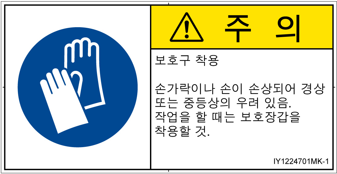 IY1224701　保護手袋を着用