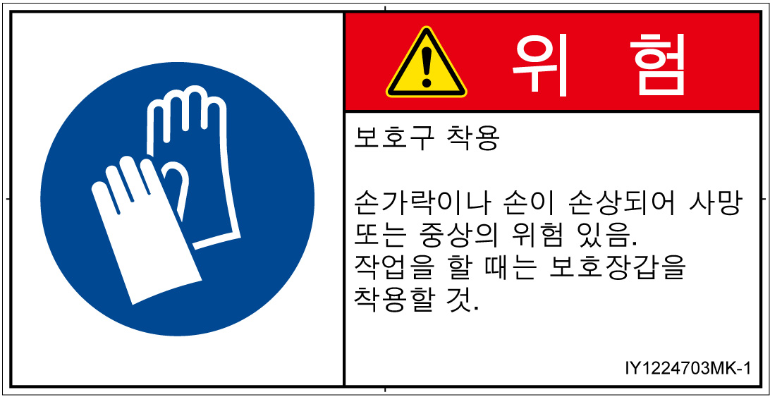 IY1224703　保護手袋を着用