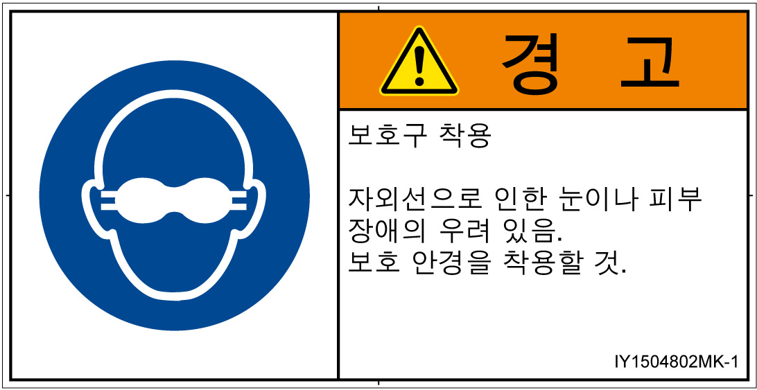 IY1504802　遮光性の目の保護具着用